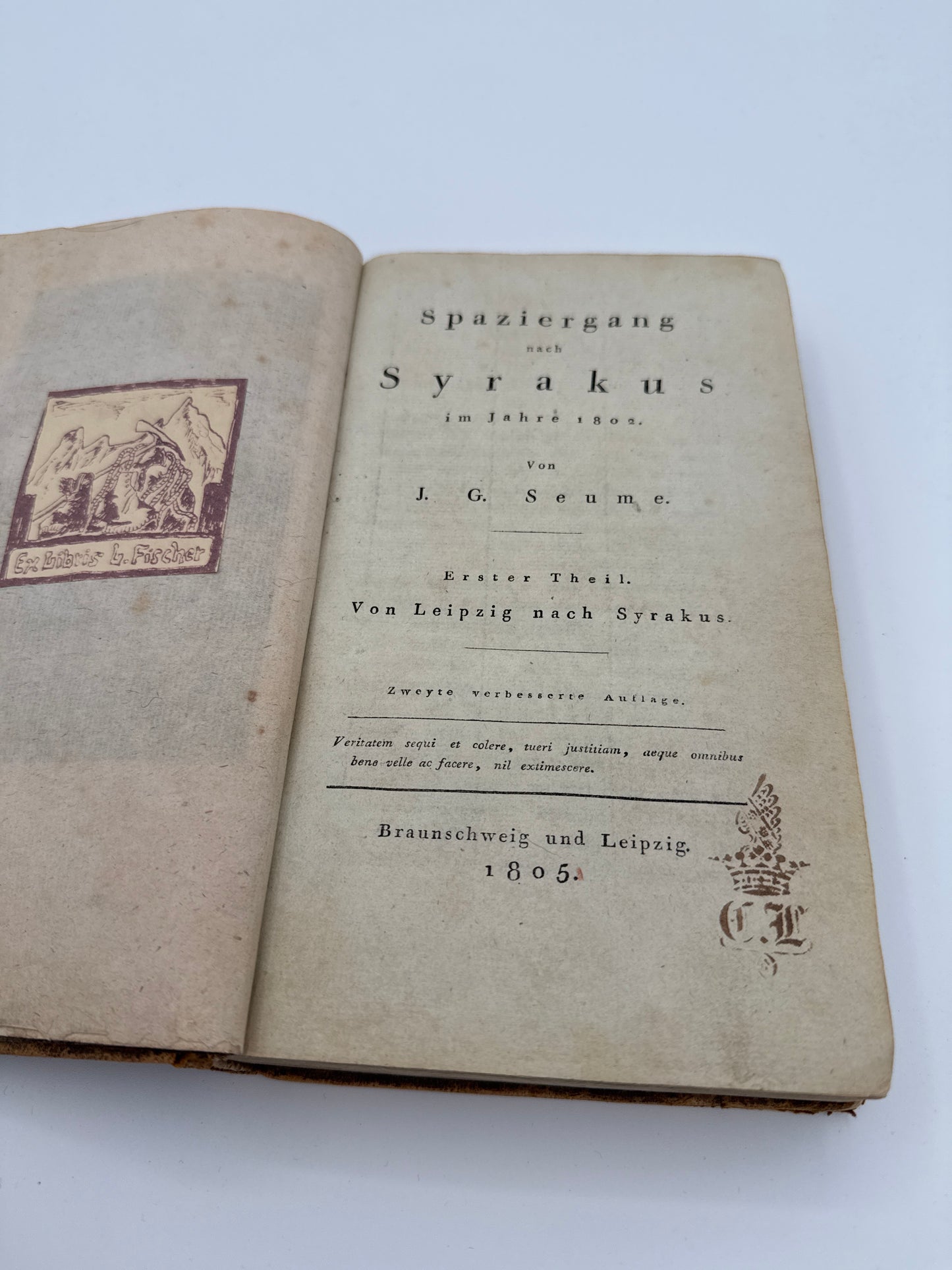 Johann G. Seume – Spaziergang nach Syrakus, zweite verbesserte Auflage, Braunschweig/Leipzig 1805