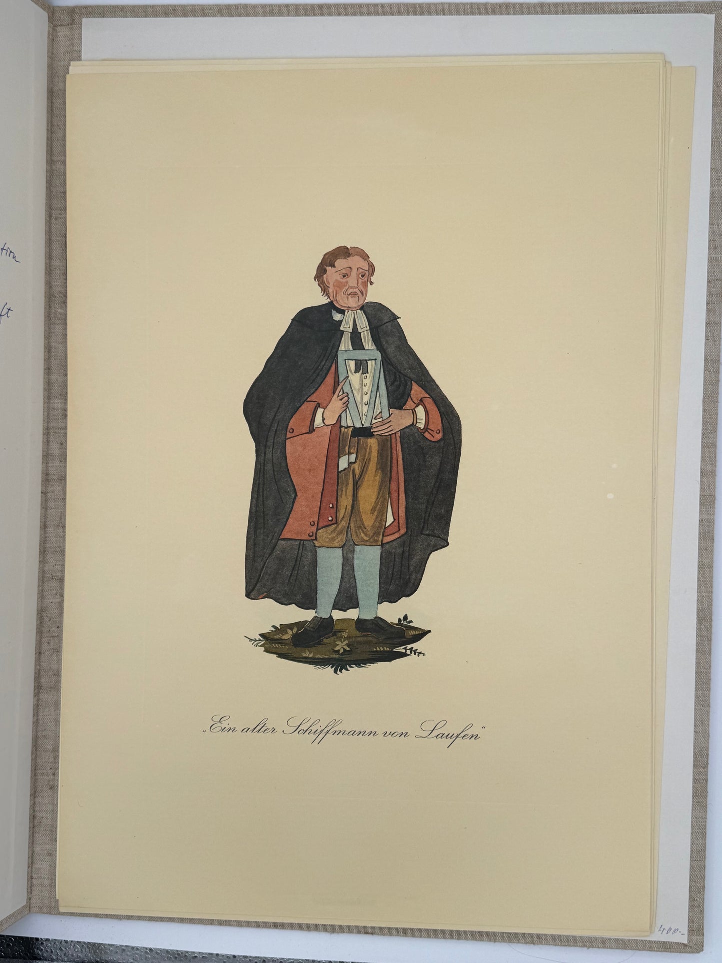 Alt-Salzburger Kostbarkeiten – Historische Trachten (18. Jh.), Mappe mit farbigen Blättern, Salzburg 1977