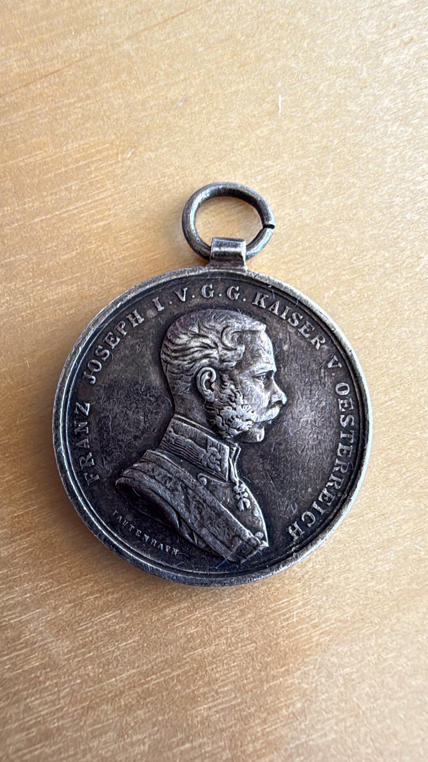 Tapferkeitsmedaille Franz Josef klein bronze versilbert Tautenhayn
