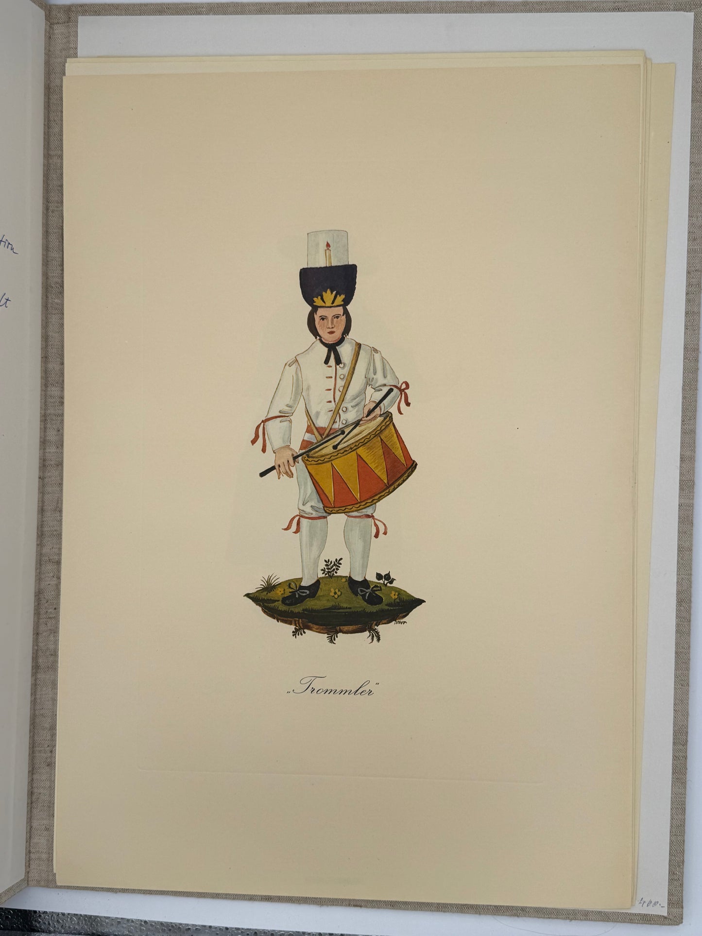 Alt-Salzburger Kostbarkeiten – Historische Trachten (18. Jh.), Mappe mit farbigen Blättern, Salzburg 1977