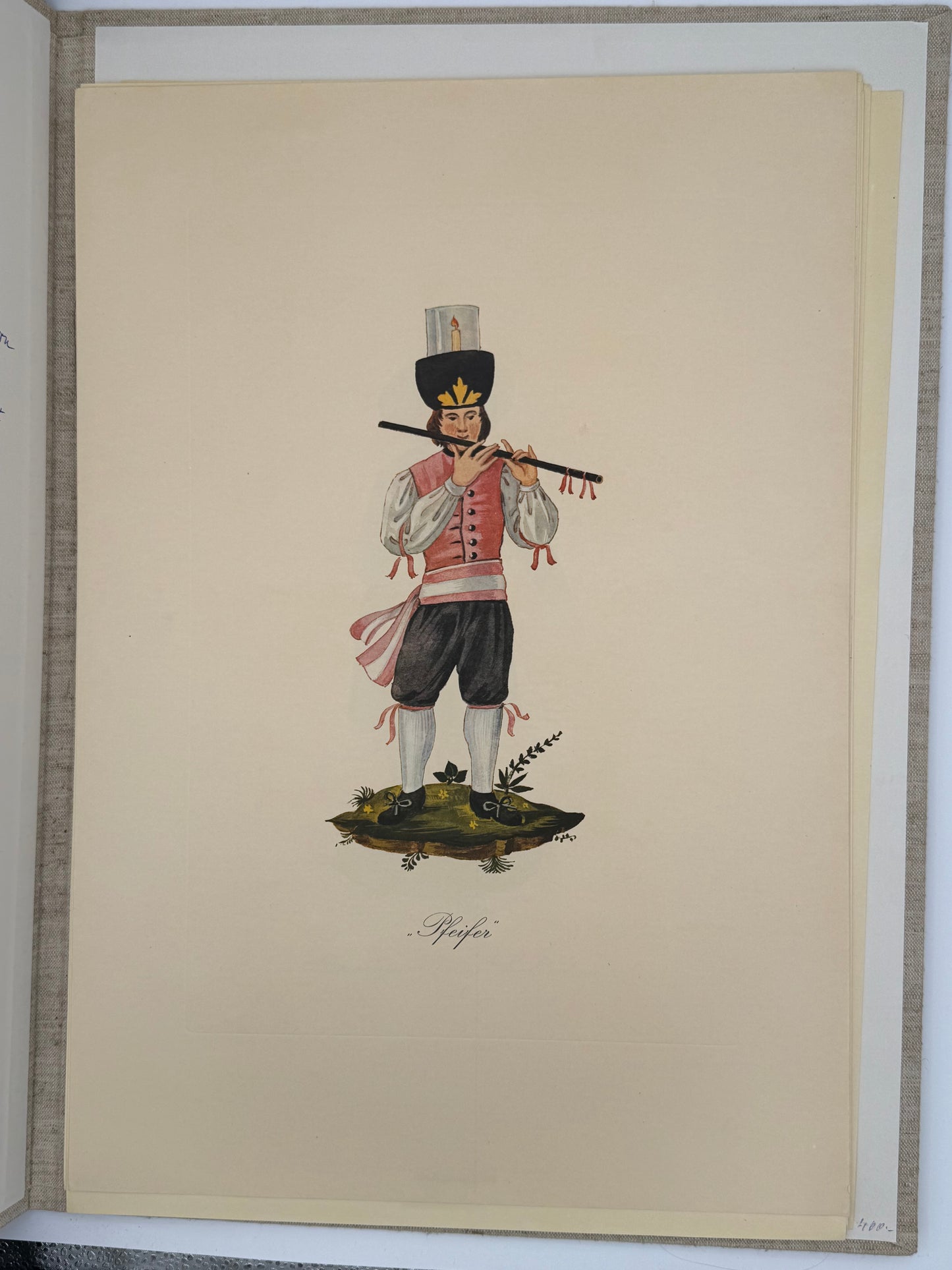 Alt-Salzburger Kostbarkeiten – Historische Trachten (18. Jh.), Mappe mit farbigen Blättern, Salzburg 1977