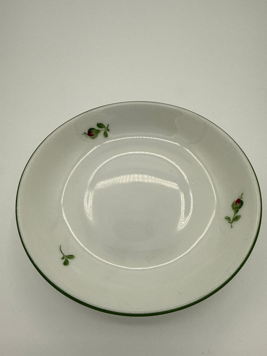 Augarten Wien – Wiener Rose
Suppen-/Dessertschale flach, grüner Randdekor