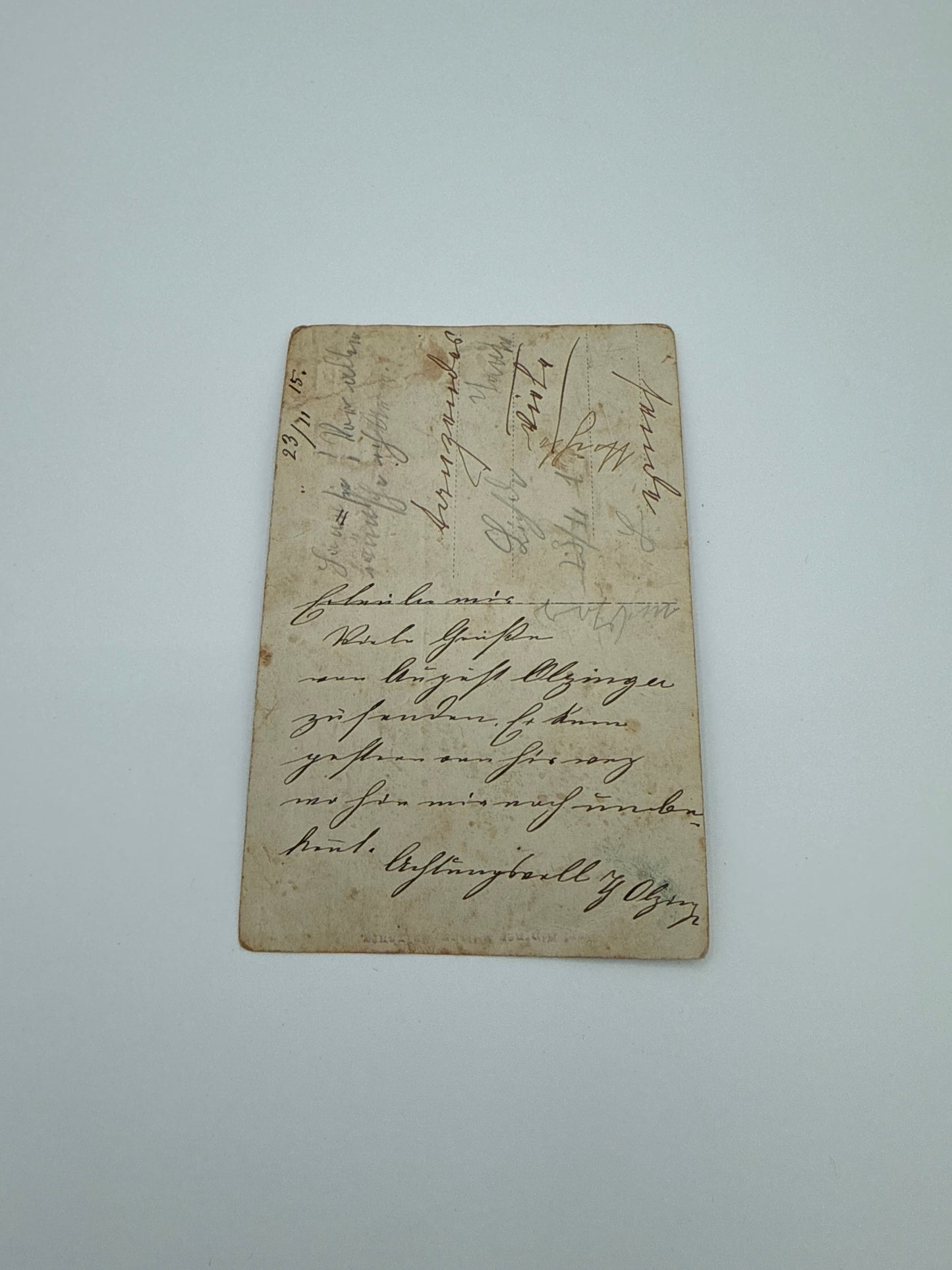 K.u.k. Soldatenporträt, Feldpostkarte 1915